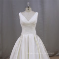 Simple Ruffle Gridal Gowns A-Line Stain Wedding Dress